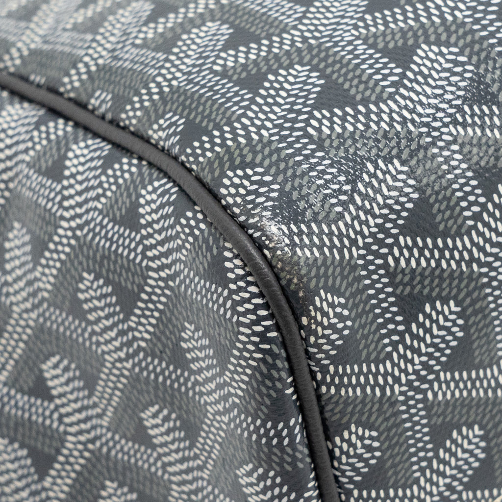 GOYARD ROUETTE SOUPLE PM BAG GOYARDLINE CANVAS / CALFSKIN GREY SHW