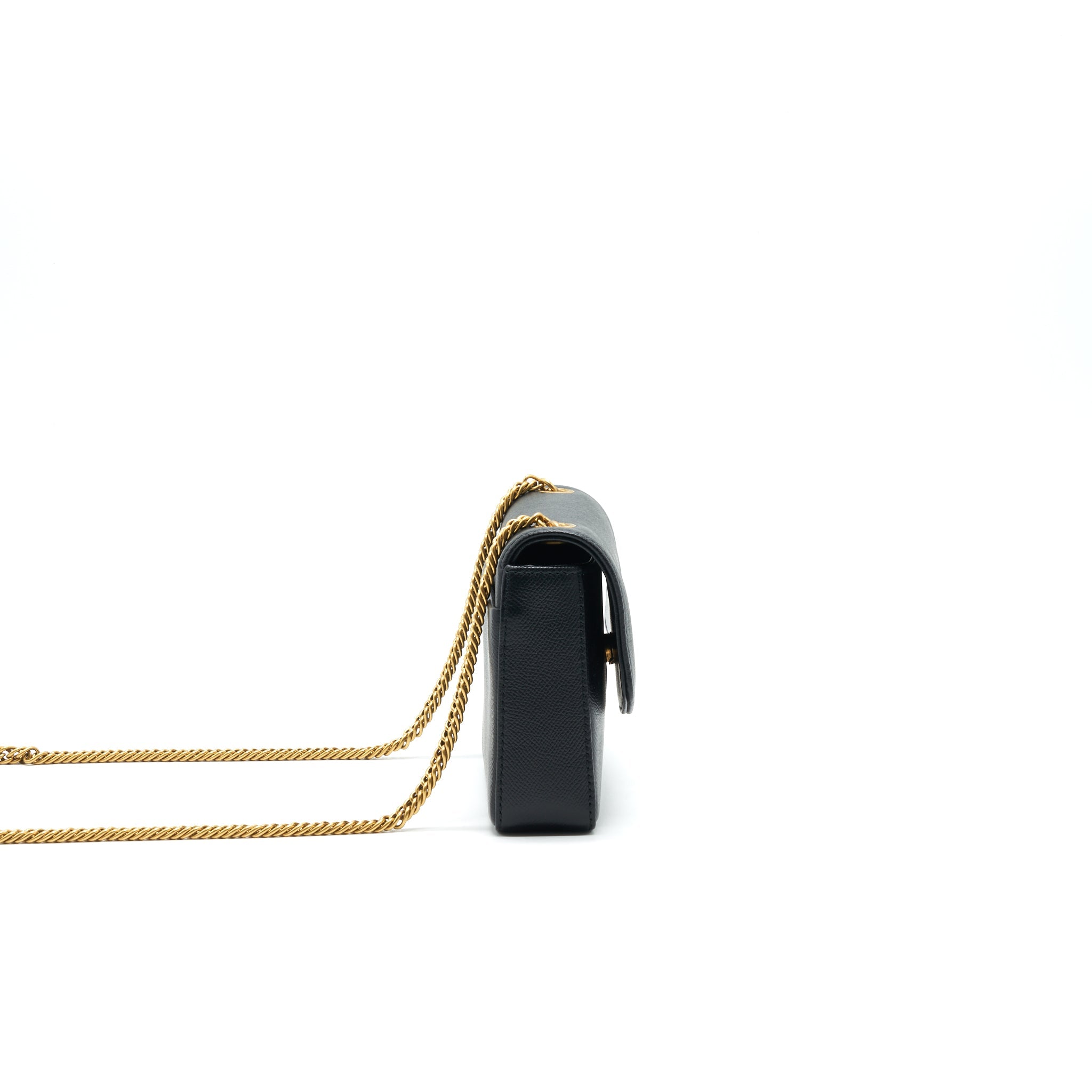 BALENCIAGA BB CHAIN SHOULDER BAG BLACK GHW