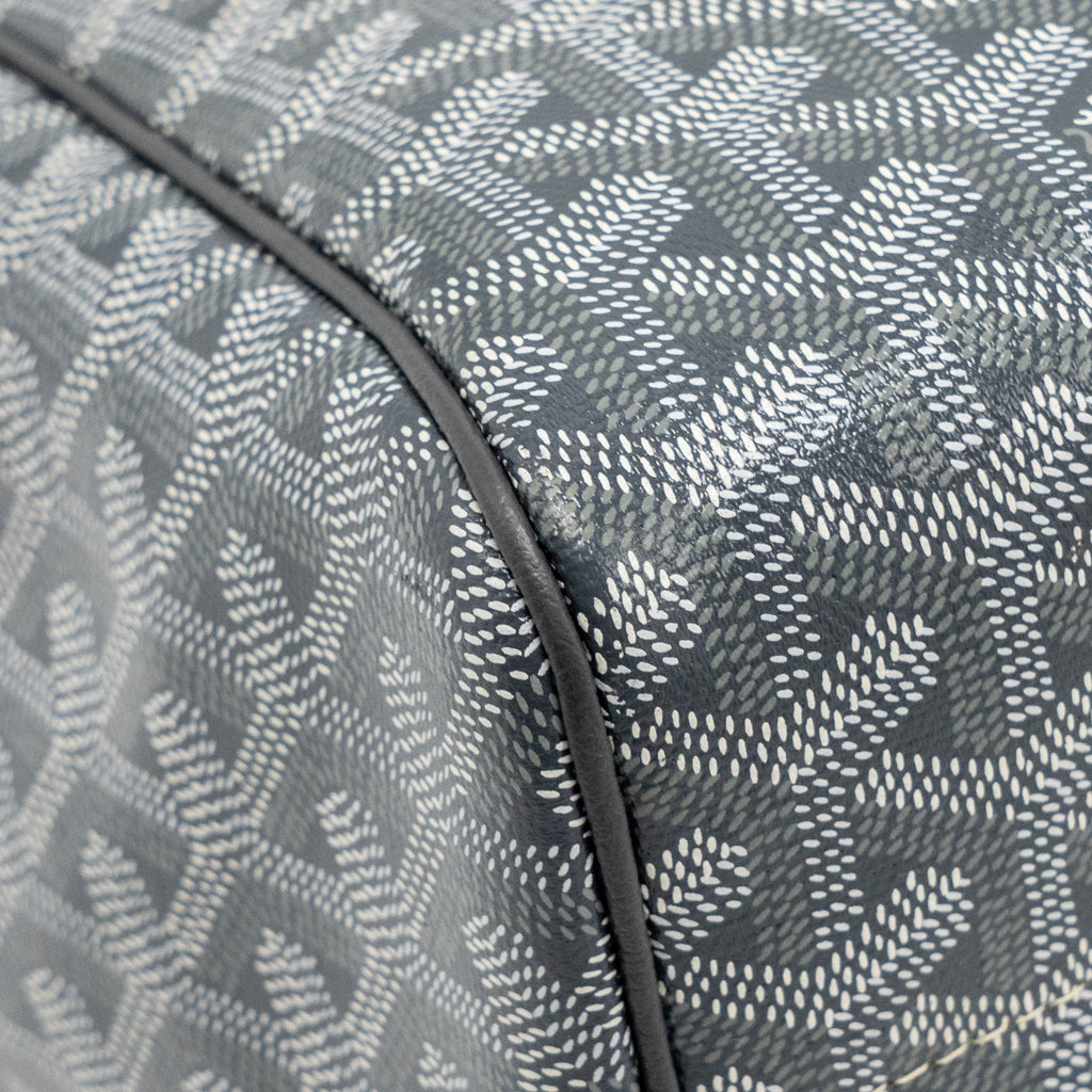 GOYARD ROUETTE SOUPLE PM BAG GOYARDLINE CANVAS / CALFSKIN GREY SHW