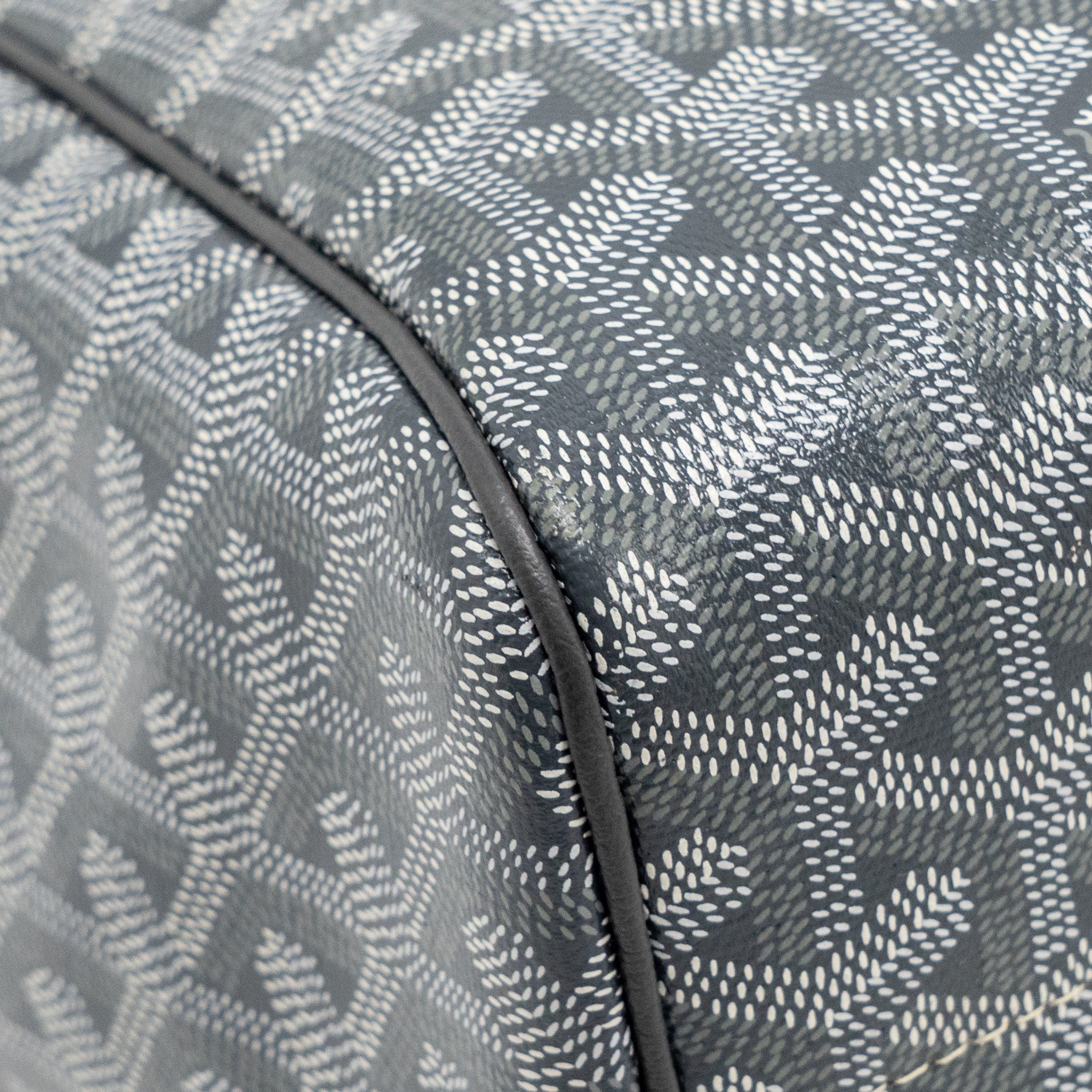 GOYARD ROUETTE SOUPLE PM BAG GOYARDLINE CANVAS / CALFSKIN GREY SHW