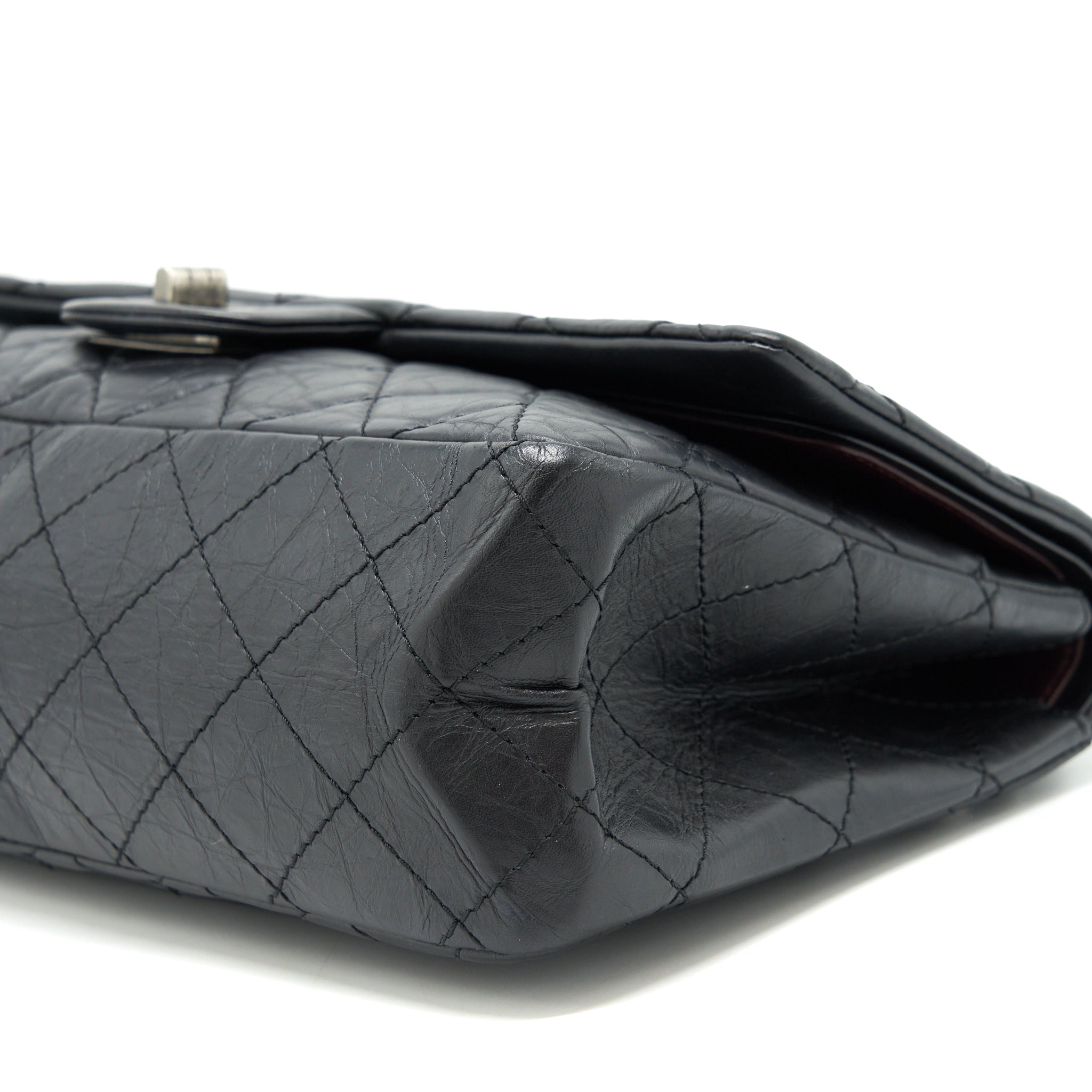 CHANEL 2.55 227 REISSUE CALFSKIN BLACK RUTHENIUM HARDWARE