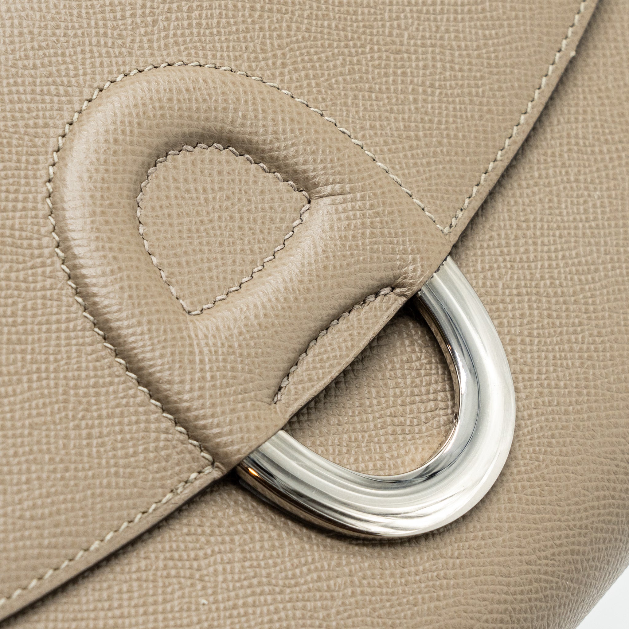 HERMES CHERCHE-MIDI SHOULDER BAG EPSON GRIS ASPHALTE  SHW