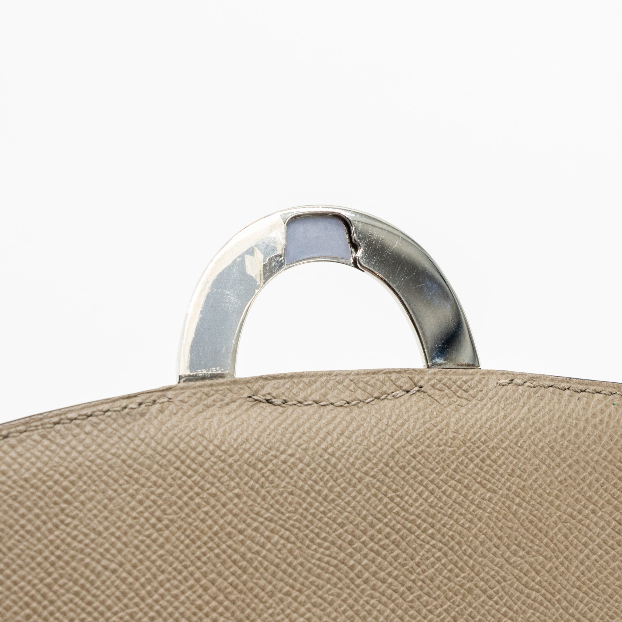 HERMES CHERCHE-MIDI SHOULDER BAG EPSON GRIS ASPHALTE  SHW