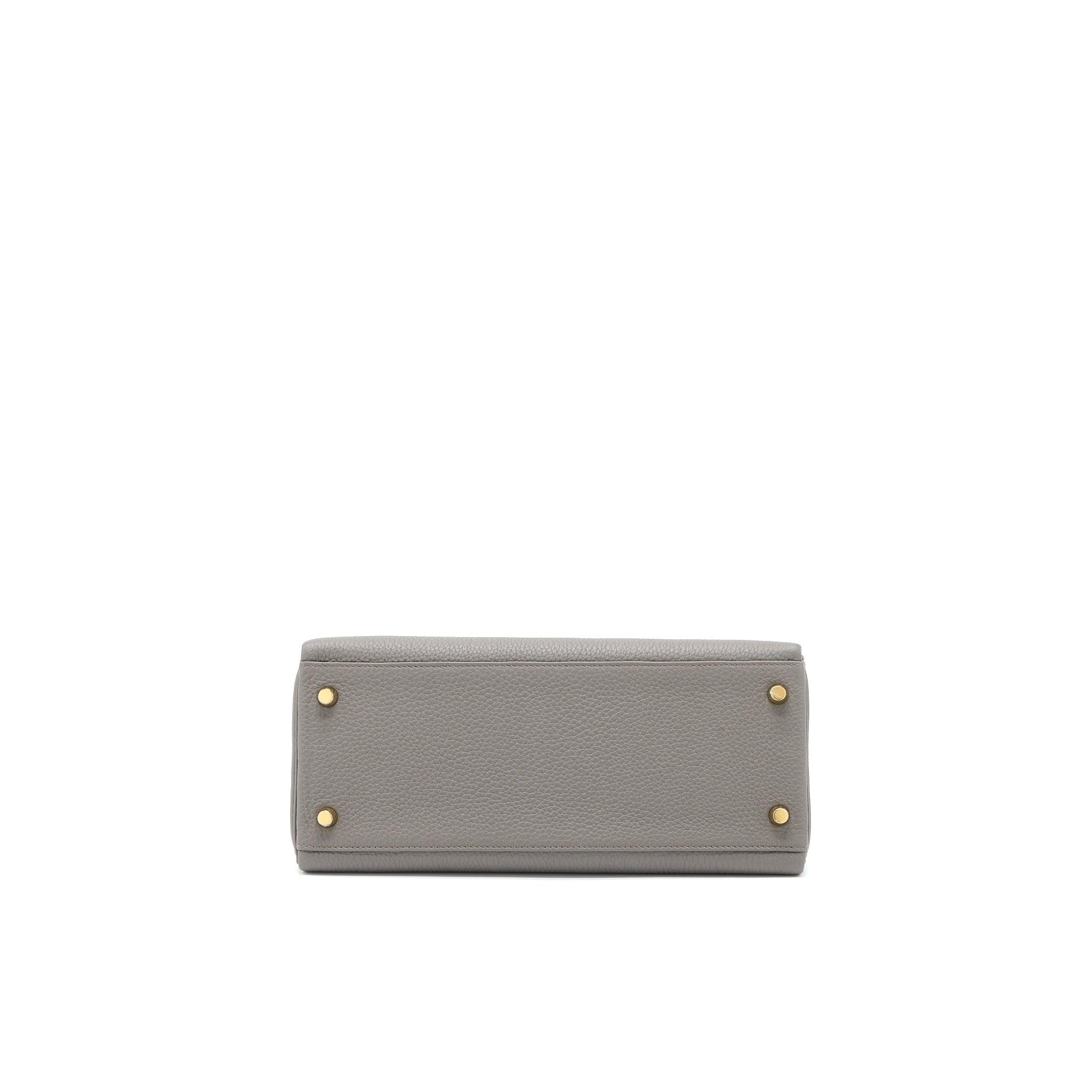 HERMES KELLY 28 TOGO 8F GRIS ETAIN GHW