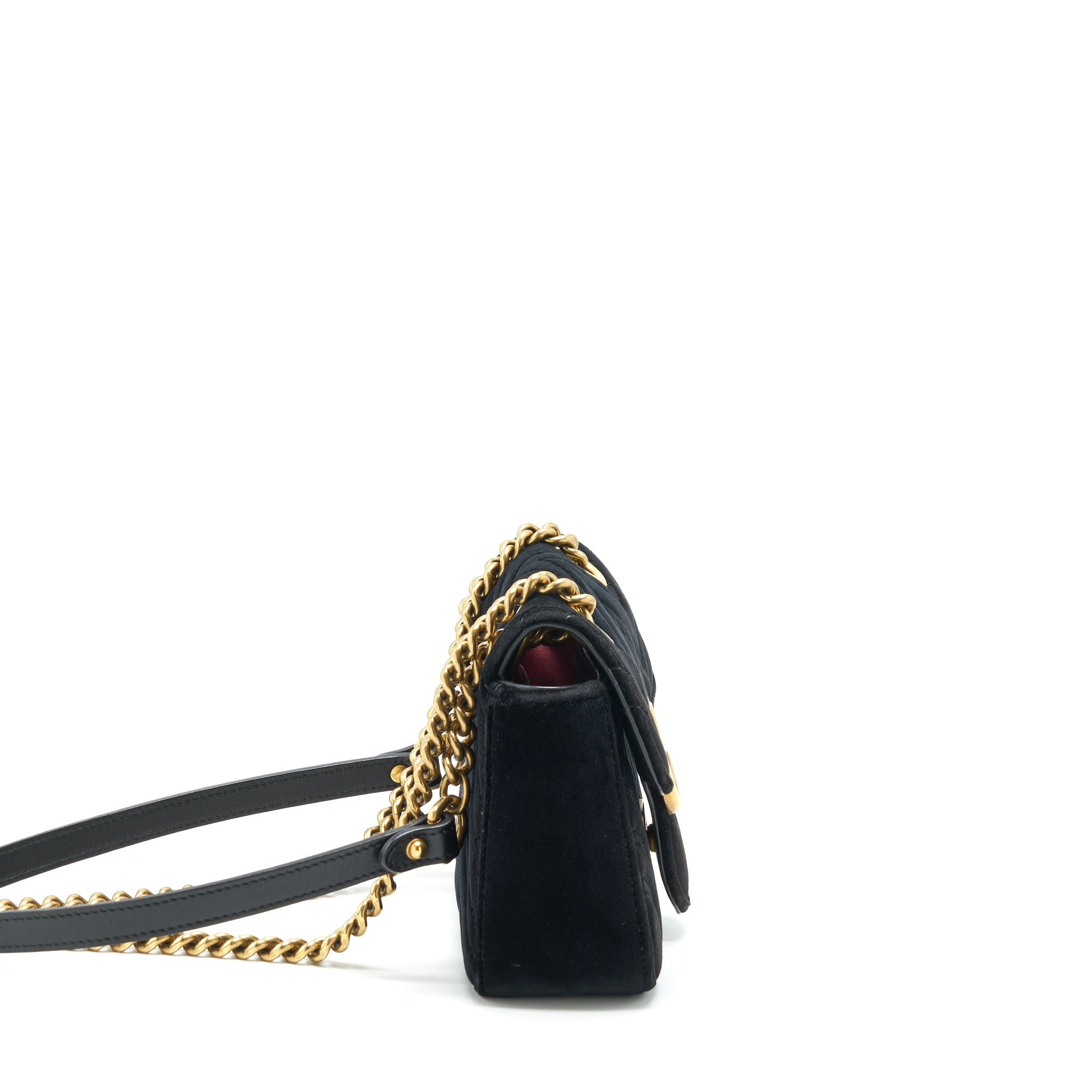 GUCCI MINI MARMONT VELVET BLACK GHW