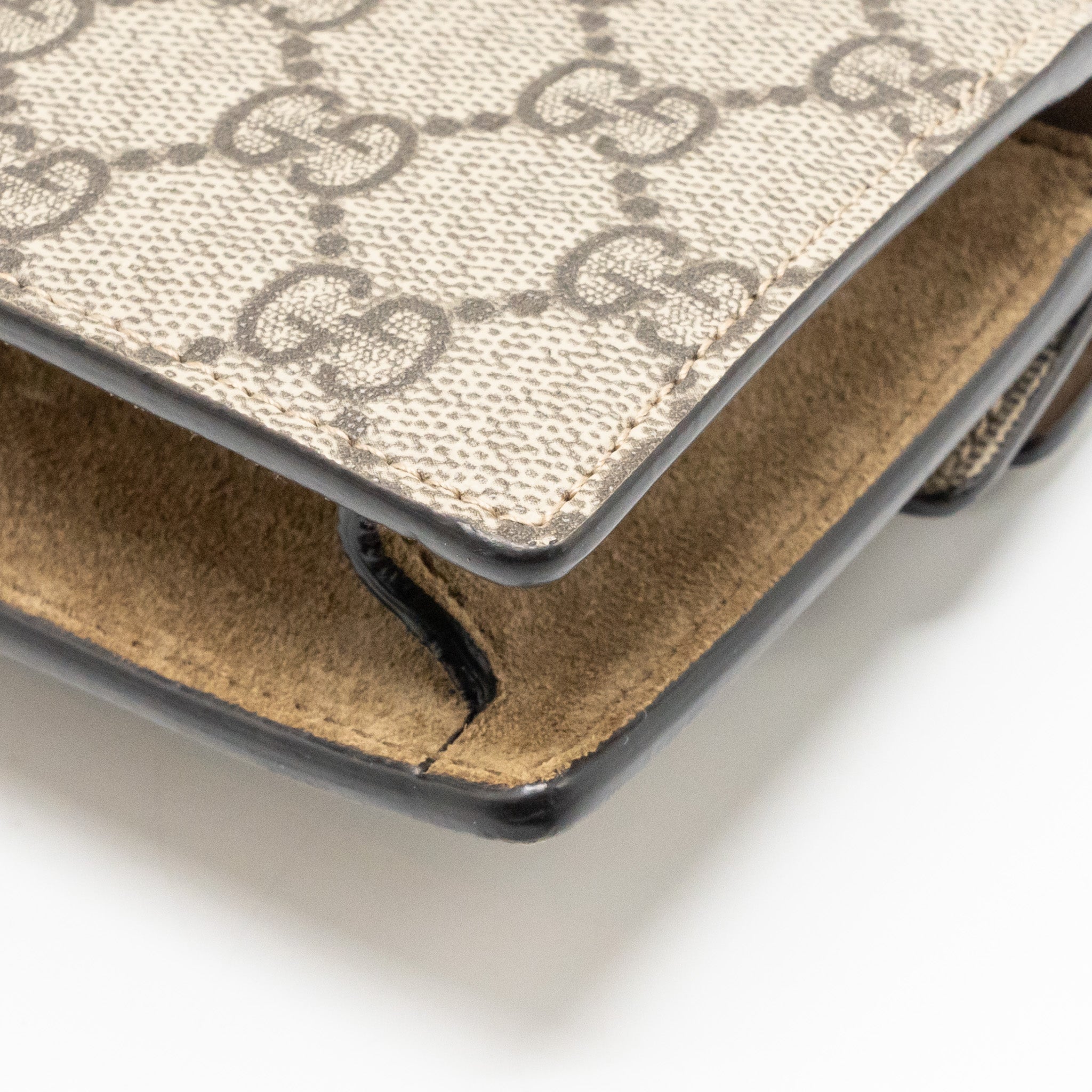 GUCCI SUPER MINI DIONYSUS CANVAS / SUEDE LEATHER BEIGE SHW