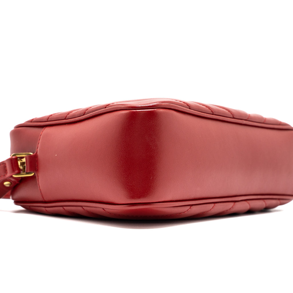 SAINT LAURENT LOU CAMERA BAG CALFSKIN RED GHW