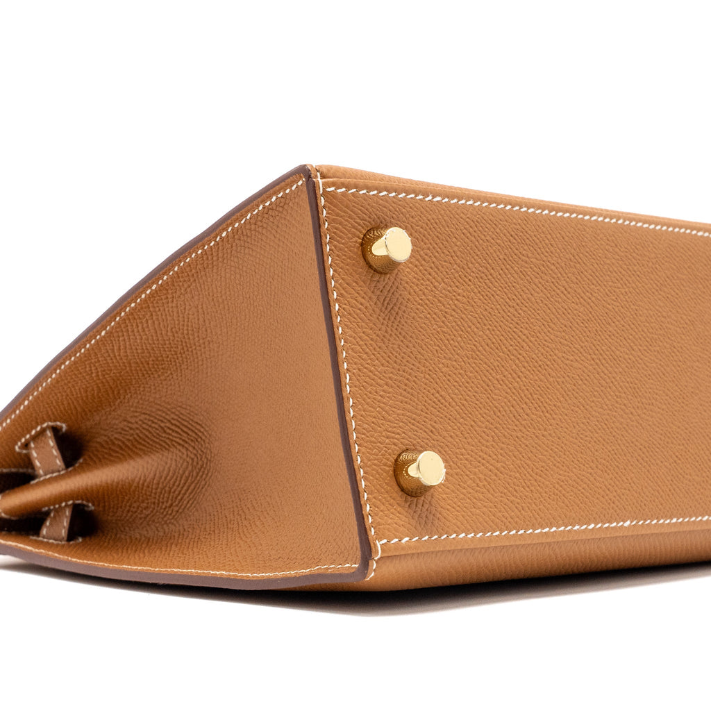 HERMES KELLY 25 SELLIER EPSOM GOLD GHW