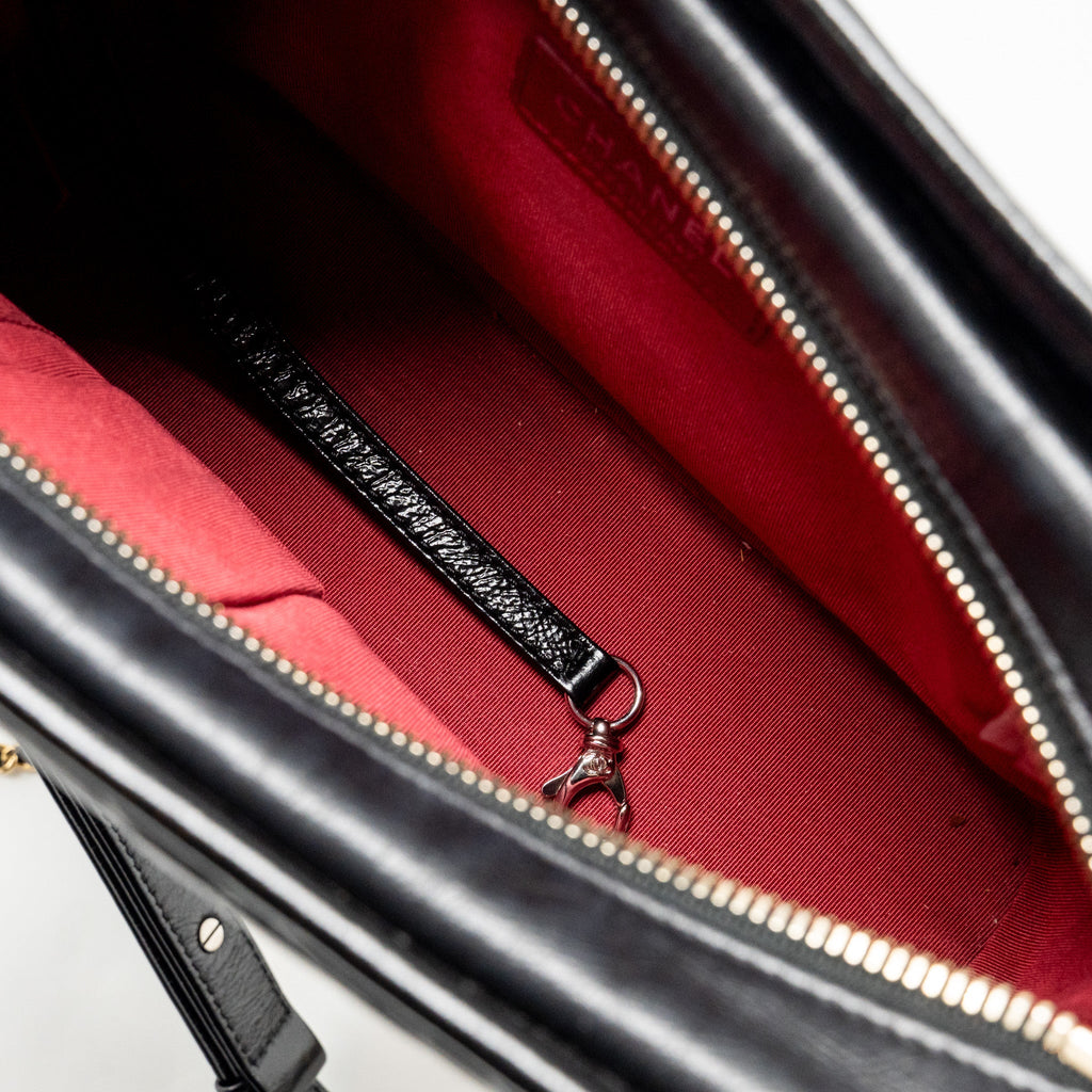 CHANEL NEW MEDIUM GABRIELLE HOBO BAG CALFSKIN BLACK MULTICOLOUR HARDWARE