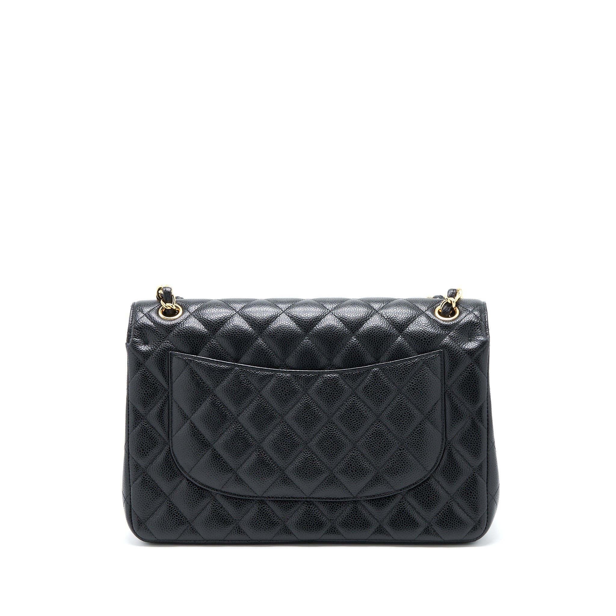 CHANEL JUMBO CLASSIC DOUBLE FLAP BAG CAVIAR BLACK GHW
