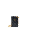CHANEL 22P VERTICAL MINI FLAP BAG LAMBSKIN BLACK WITH ENAMEL BUCKLE BRUSHED GHW