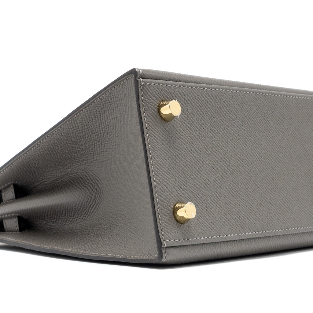 HERMES KELLY 25 SELLIER EPSOM GRIS MEYER GHW