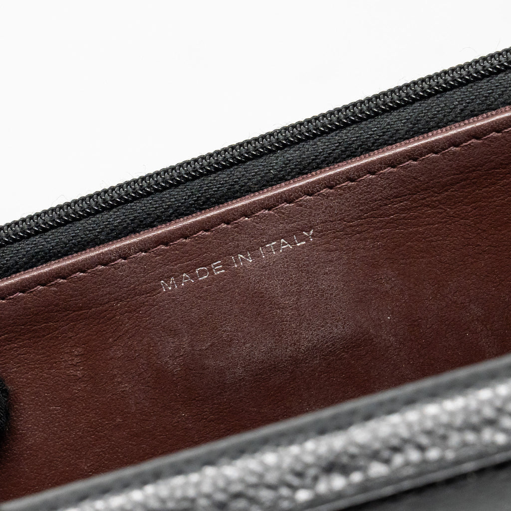 CHANEL CLASSIC WALLET ON CHAIN CAVIAR BLACK SHW (MICROCHIP)