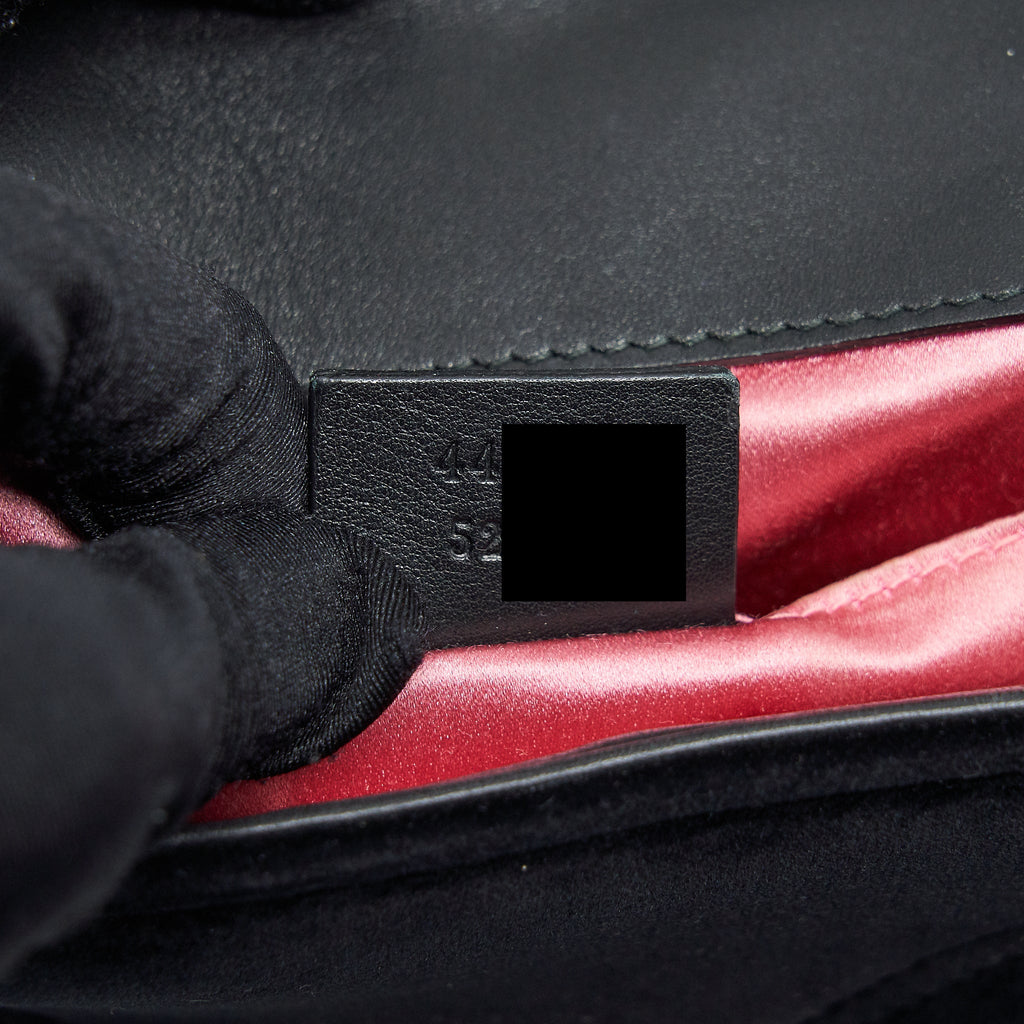 GUCCI MINI MARMONT VELVET BLACK GHW
