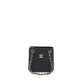 CHANEL 23C MINI BUCKET BAG CAVIAR BLACK LGHW (MICROCHIP)