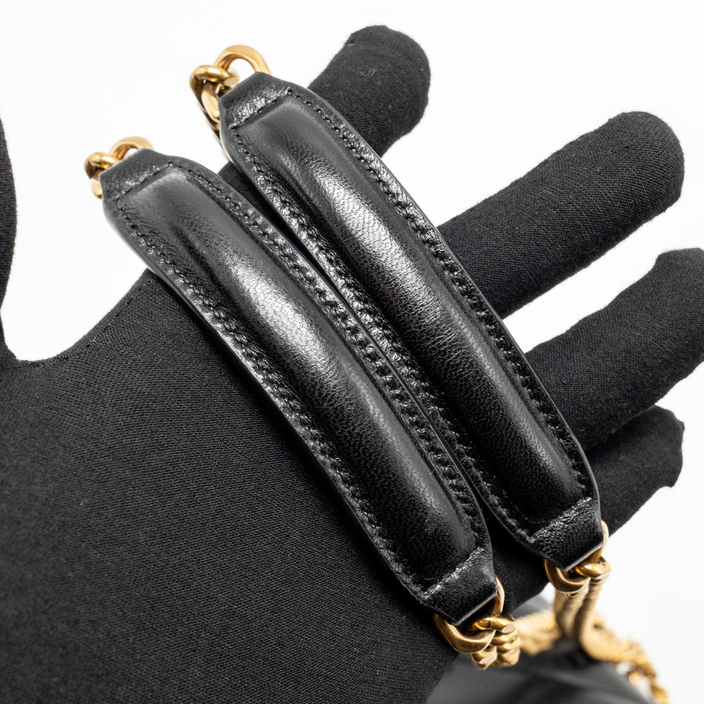 SAINT LAURENT/YSL SMALL LOULOU BAG LAMBSKIN BLACK GHW