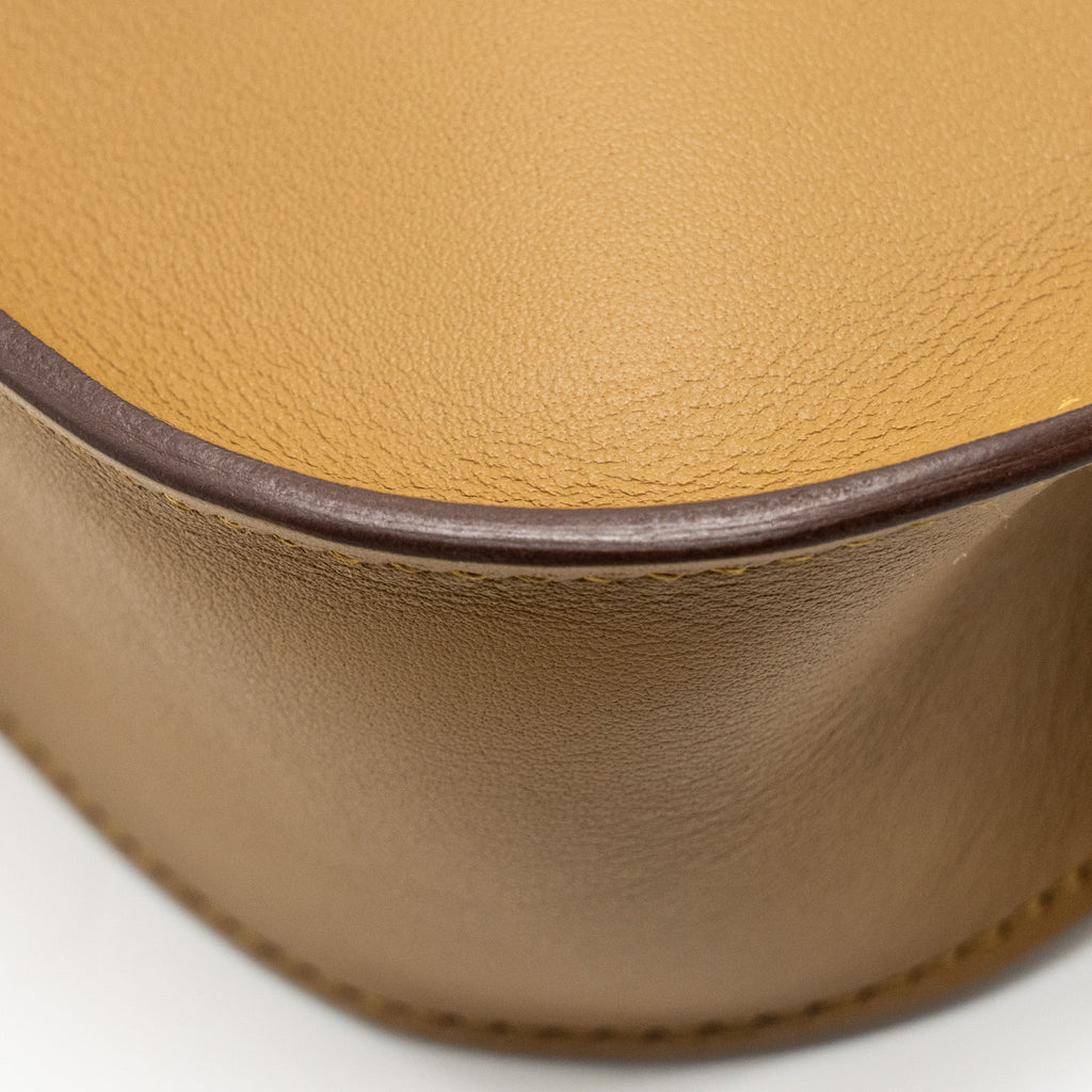 HERMES MINI JYPSIERE SWIFT BRONZE DORE/KRAFT GHW