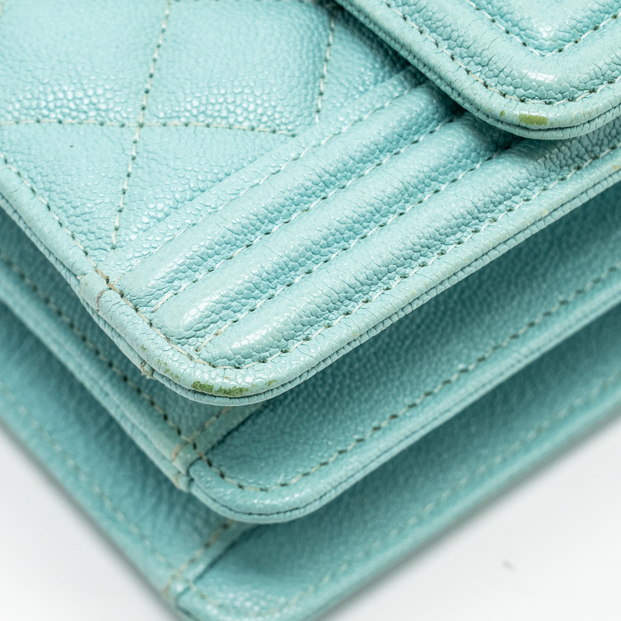 CHANEL NORTH SOUTH BOY BAG CAVIAR LIGHT BLUE GHW