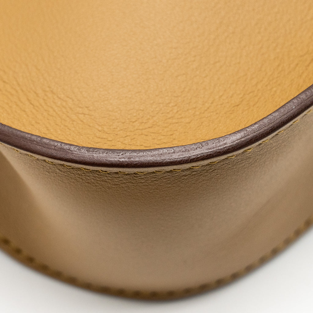 HERMES MINI JYPSIERE SWIFT BRONZE DORE/KRAFT GHW