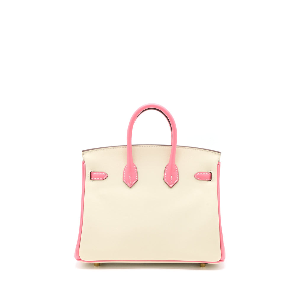 HERMES BIRKIN 25 SPECIAL ORDER SWIFT CRAIE/ROSE AZALEE GHW
