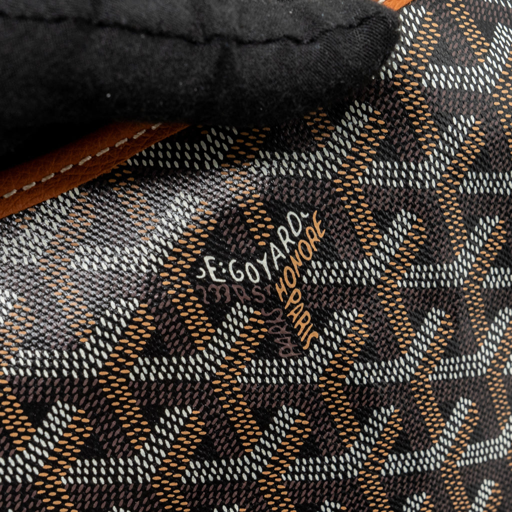 GOYARD BOHEME HOBO BAG CANVAS/CALFSKIN BLACK/ BROWN SHW