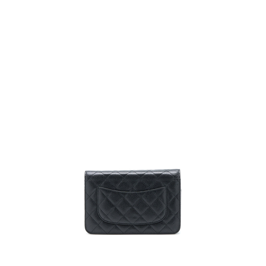 CHANEL CLASSIC WALLET ON CHAIN CAVIAR BLACK GHW