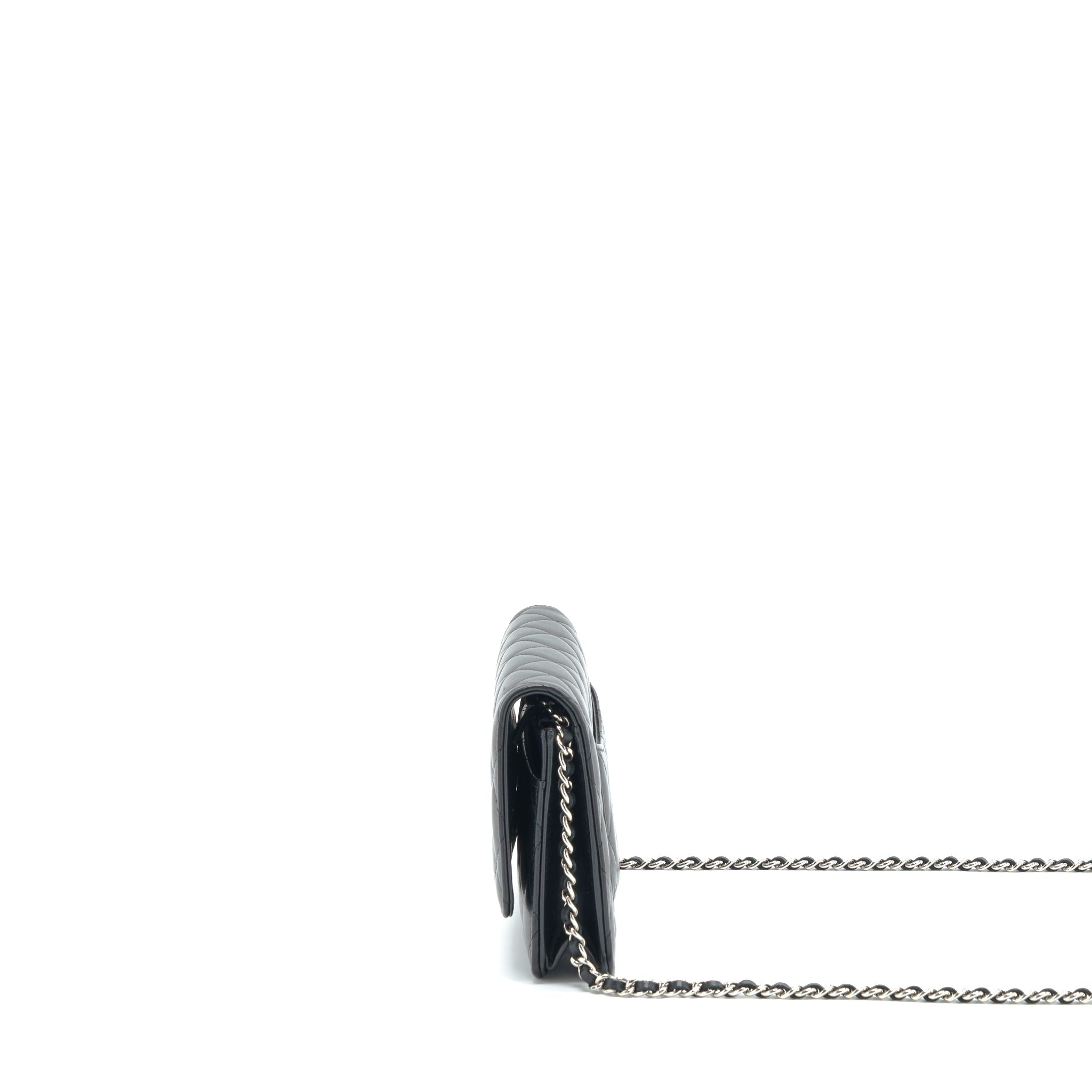 CHANEL CLASSIC WALLET ON CHAIN LAMBSKIN BLACK SHW