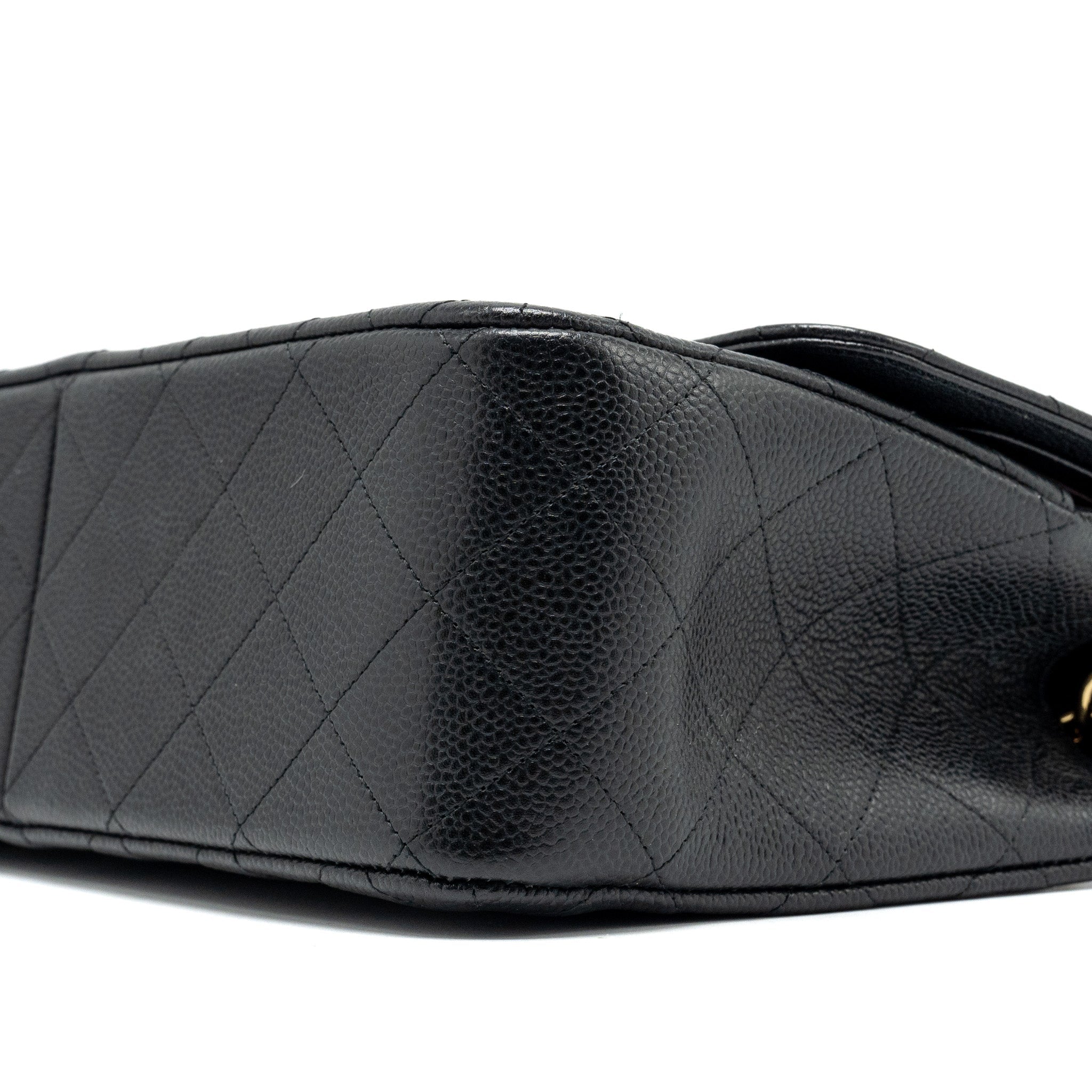 CHANEL JUMBO CLASSIC DOUBLE FLAP BAG CAVIAR BLACK GHW