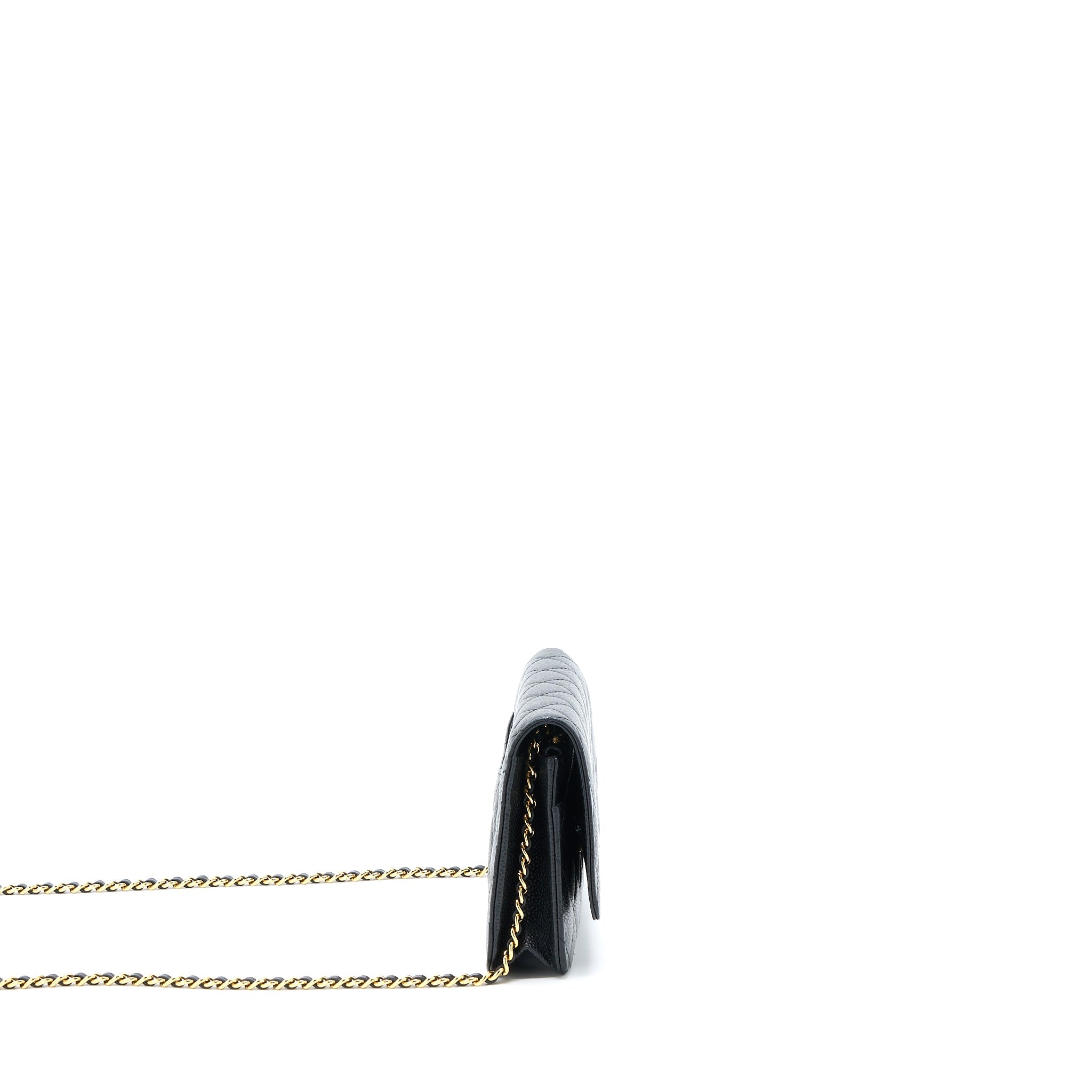 CHANEL CLASSIC WALLET ON CHAIN CAVIAR BLACK GHW