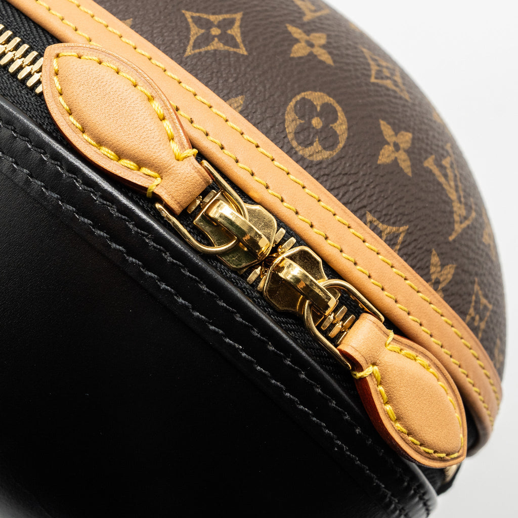 LOUIS VUITTON EGG BAG MONOGRAM CANVAS/LEATHER BROWN/BLACK GHW