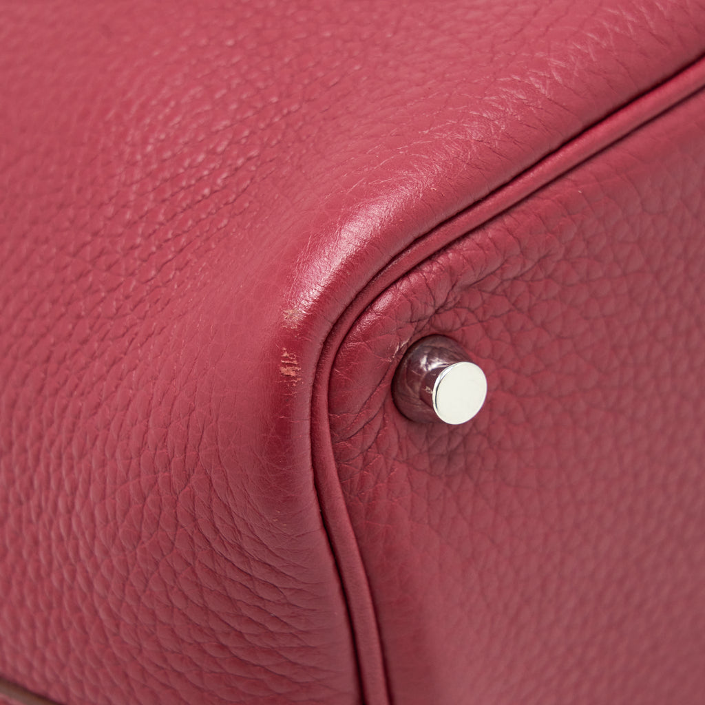 HERMES PICOTIN 18 LOCK BAG DARK RED SHW