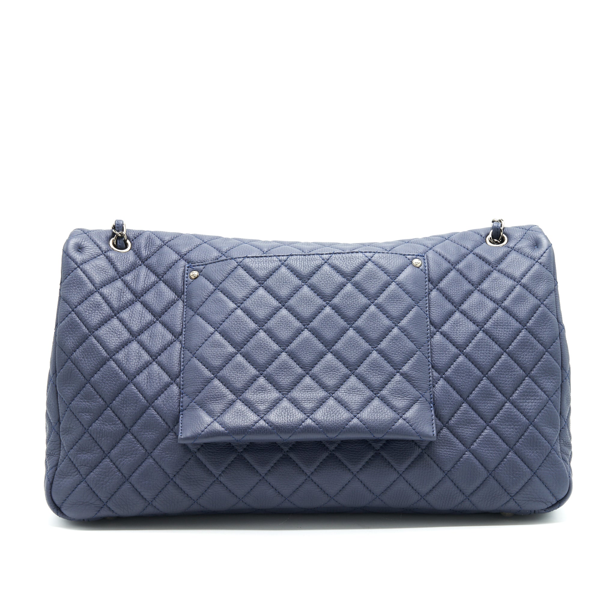 CHANEL XXL AIRLINE CLASSIC FLAP BAG IN NAVY SHW