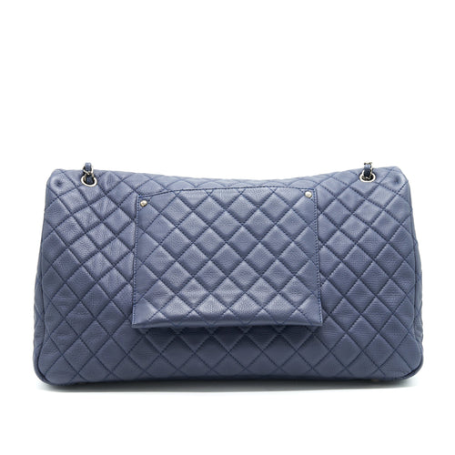 CHANEL XXL AIRLINE CLASSIC FLAP BAG IN NAVY SHW