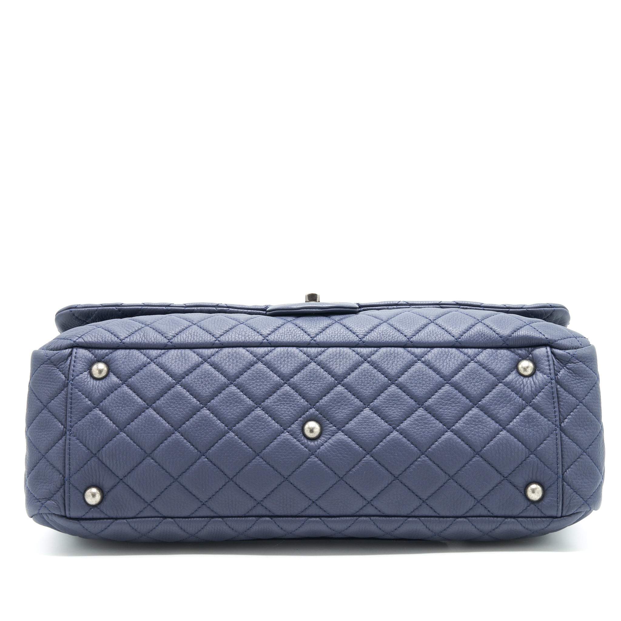 CHANEL XXL AIRLINE CLASSIC FLAP BAG IN NAVY SHW