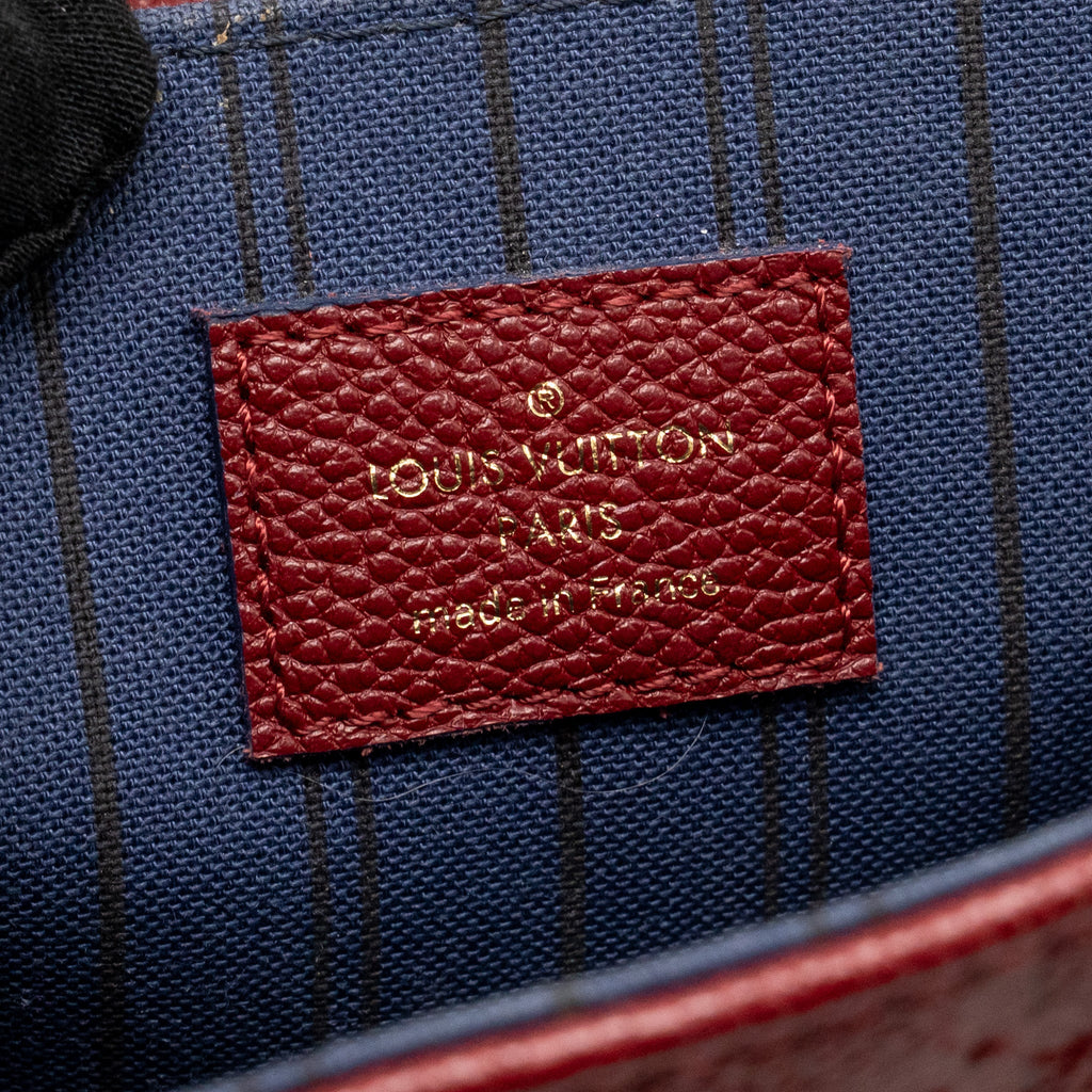 LOUIS VUITTON POCHETTE MÉTIS MONOGRAM EMPREINTE DARK RED GHW