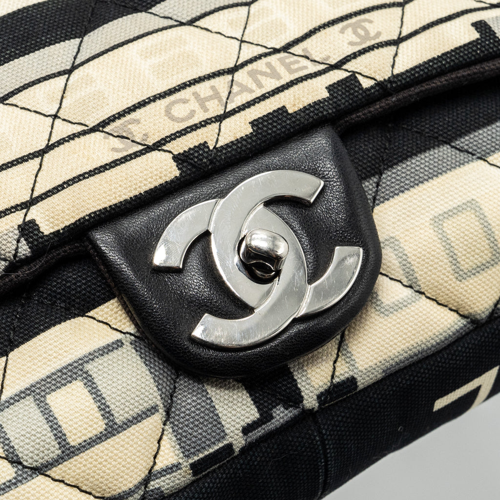 CHANEL CENTRAL STATION / LE TRAIN FLAP BAG FABRIC MULTICOLOUR SHW