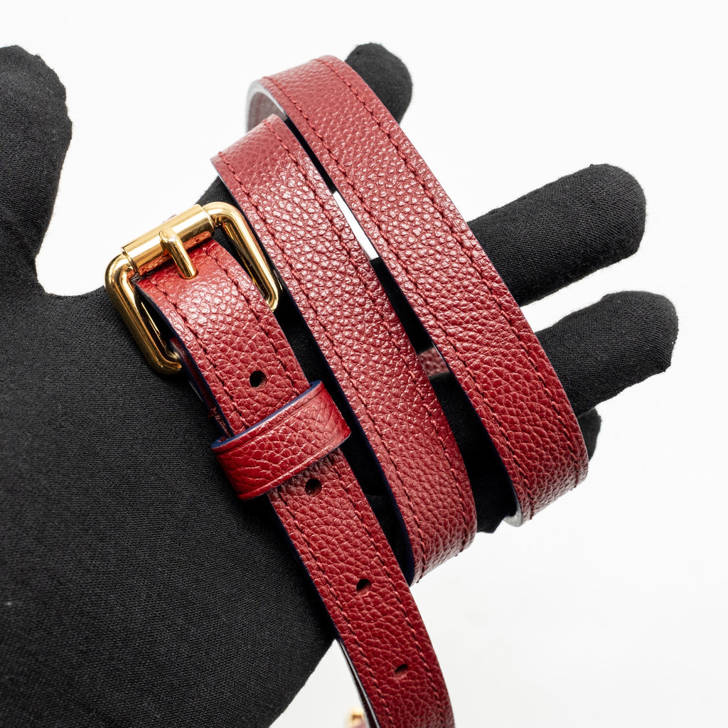 LOUIS VUITTON POCHETTE MÉTIS MONOGRAM EMPREINTE DARK RED GHW