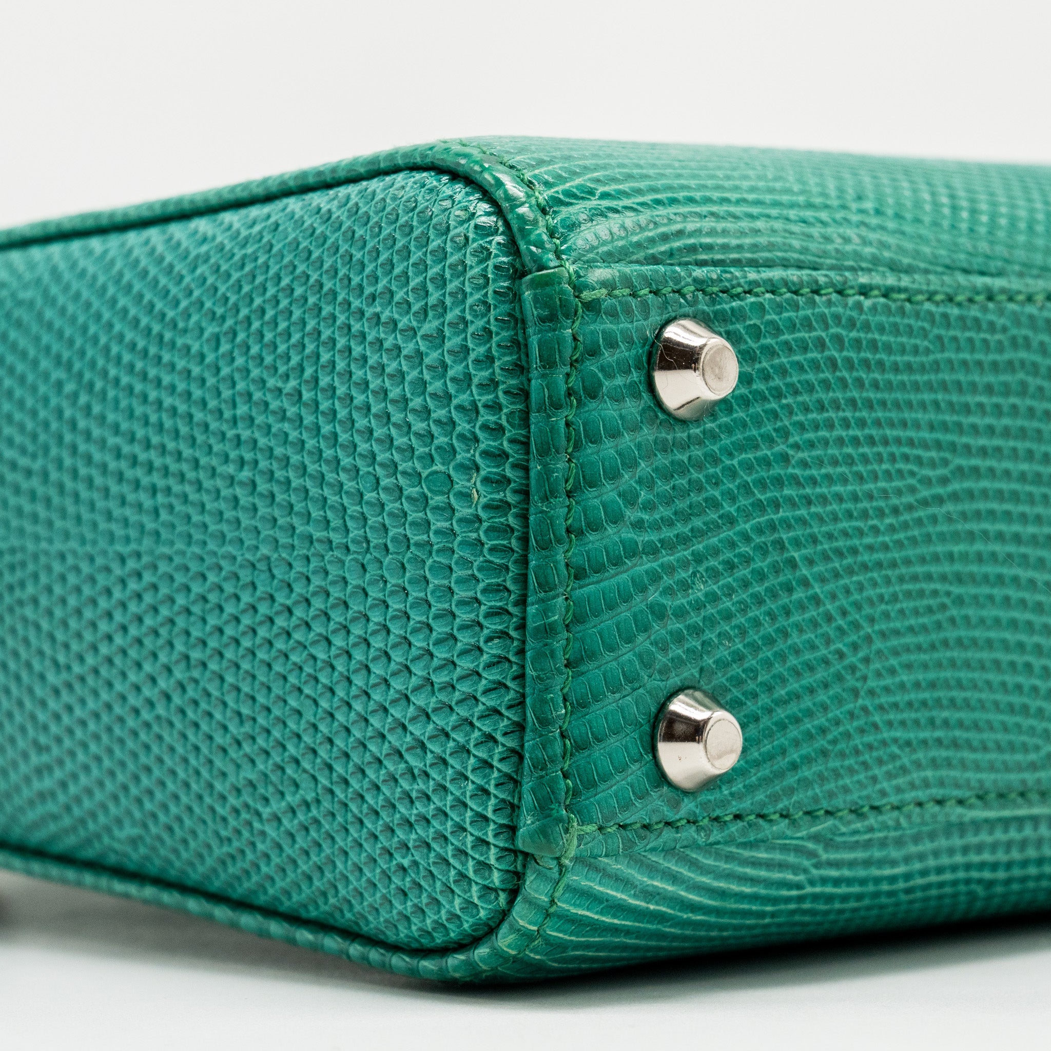 DIOR MINI LADY DIOR LIZARD GREEN CRYSTAL SHW