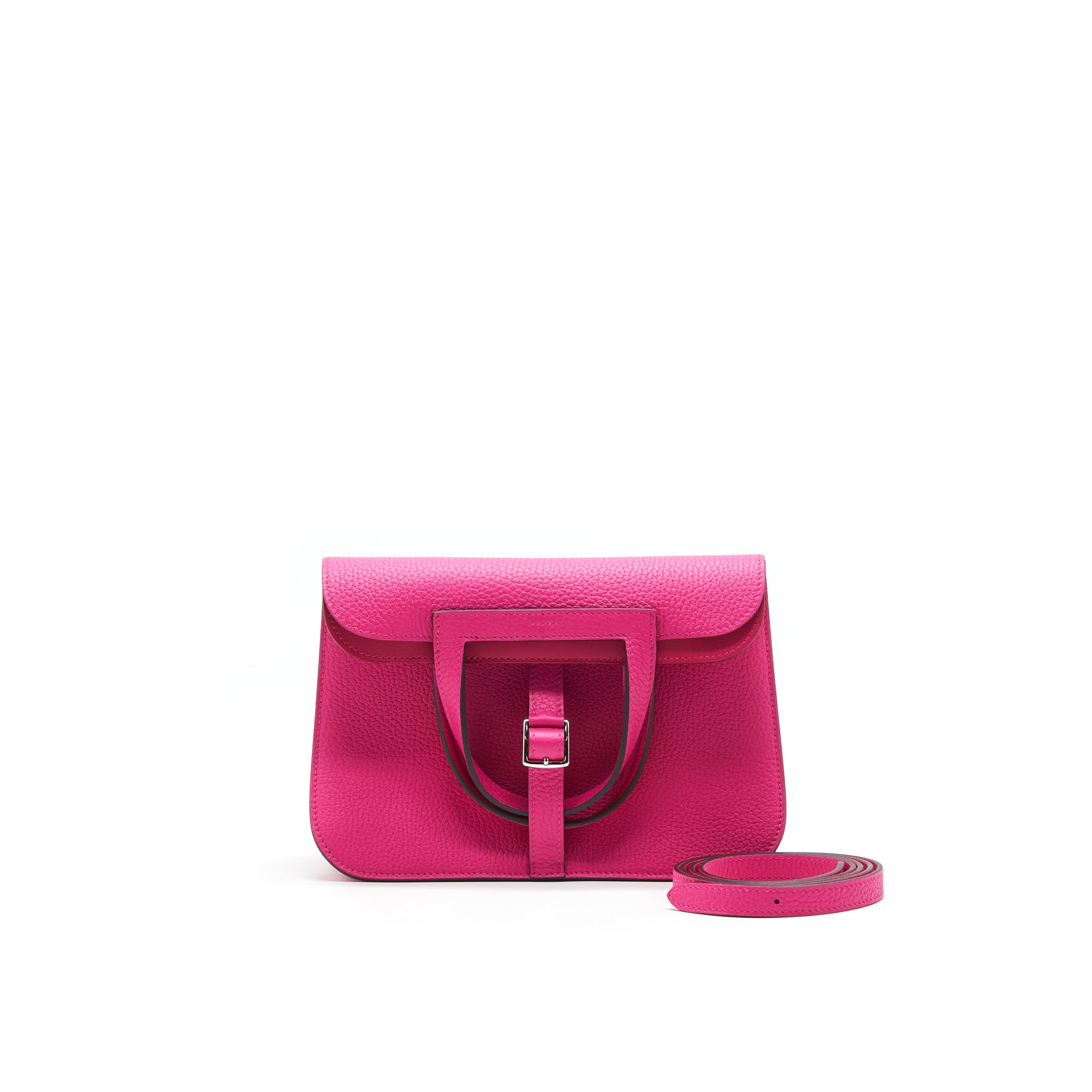 HERMES HALZAN 25 BAG ROSE SHOCKING/ FRAMBOISE