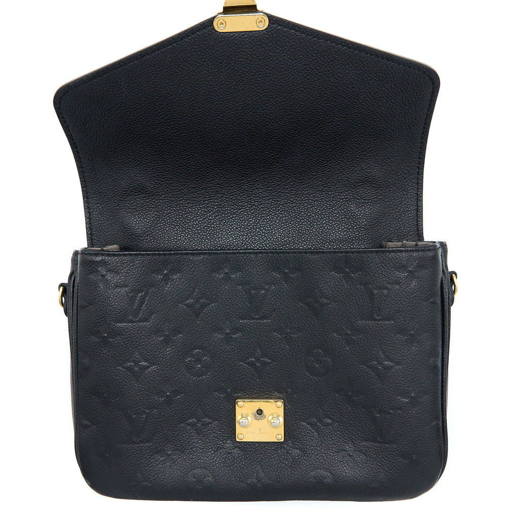 LOUIS VUITTON POCHETTE MÉTIS MONOGRAM EMPREINTE BLACK GHW