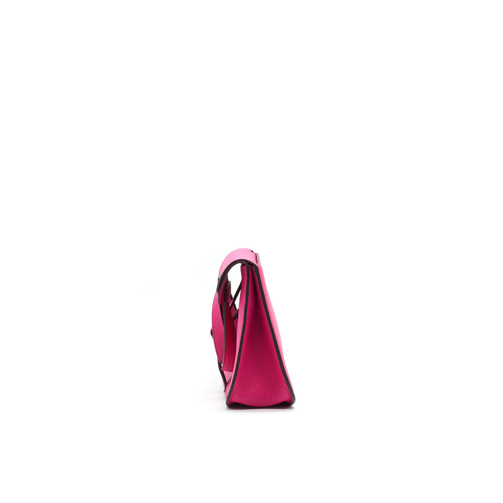 HERMES HALZAN 25 BAG ROSE SHOCKING/ FRAMBOISE