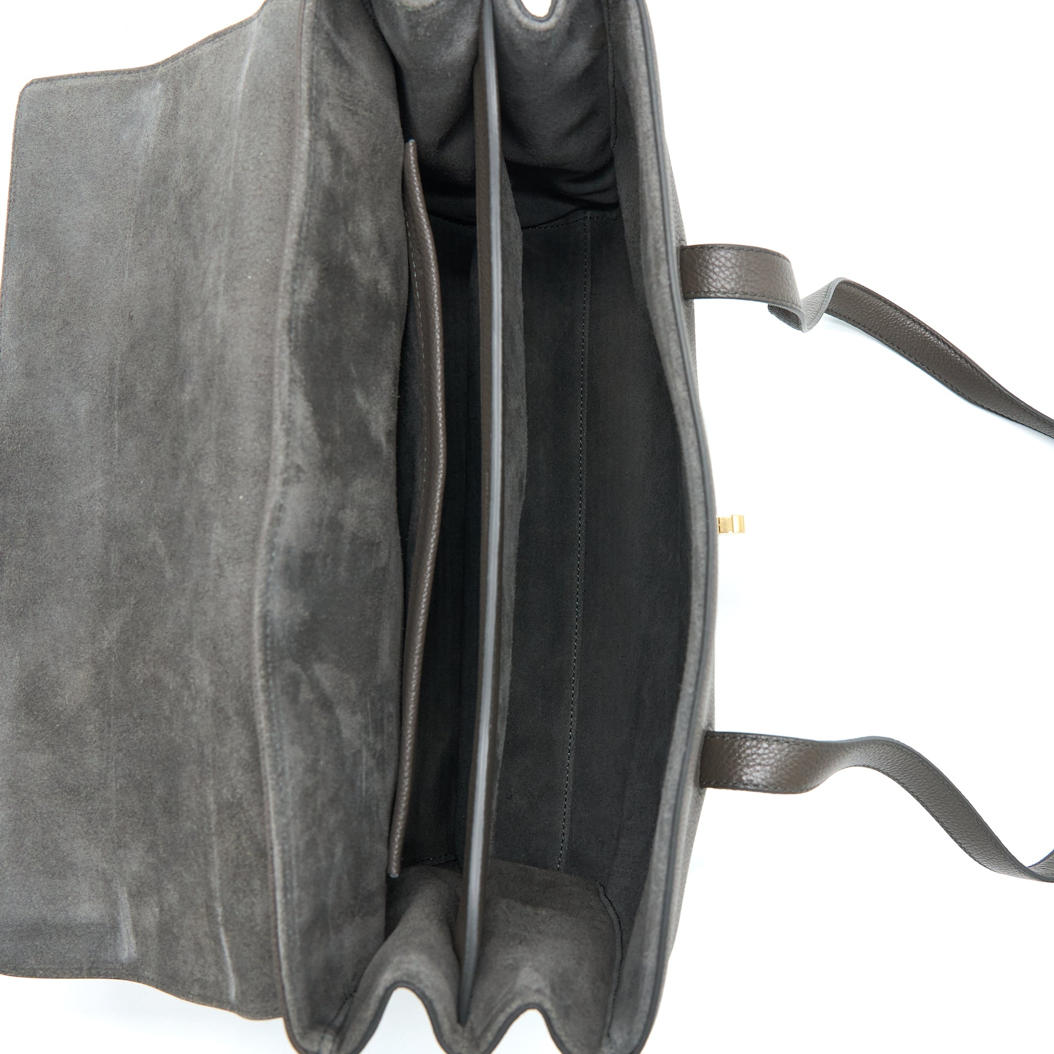 CELINE MEDIUM SOFT 16 BAG GRAINED CALFSKIN DARK GREY GHW