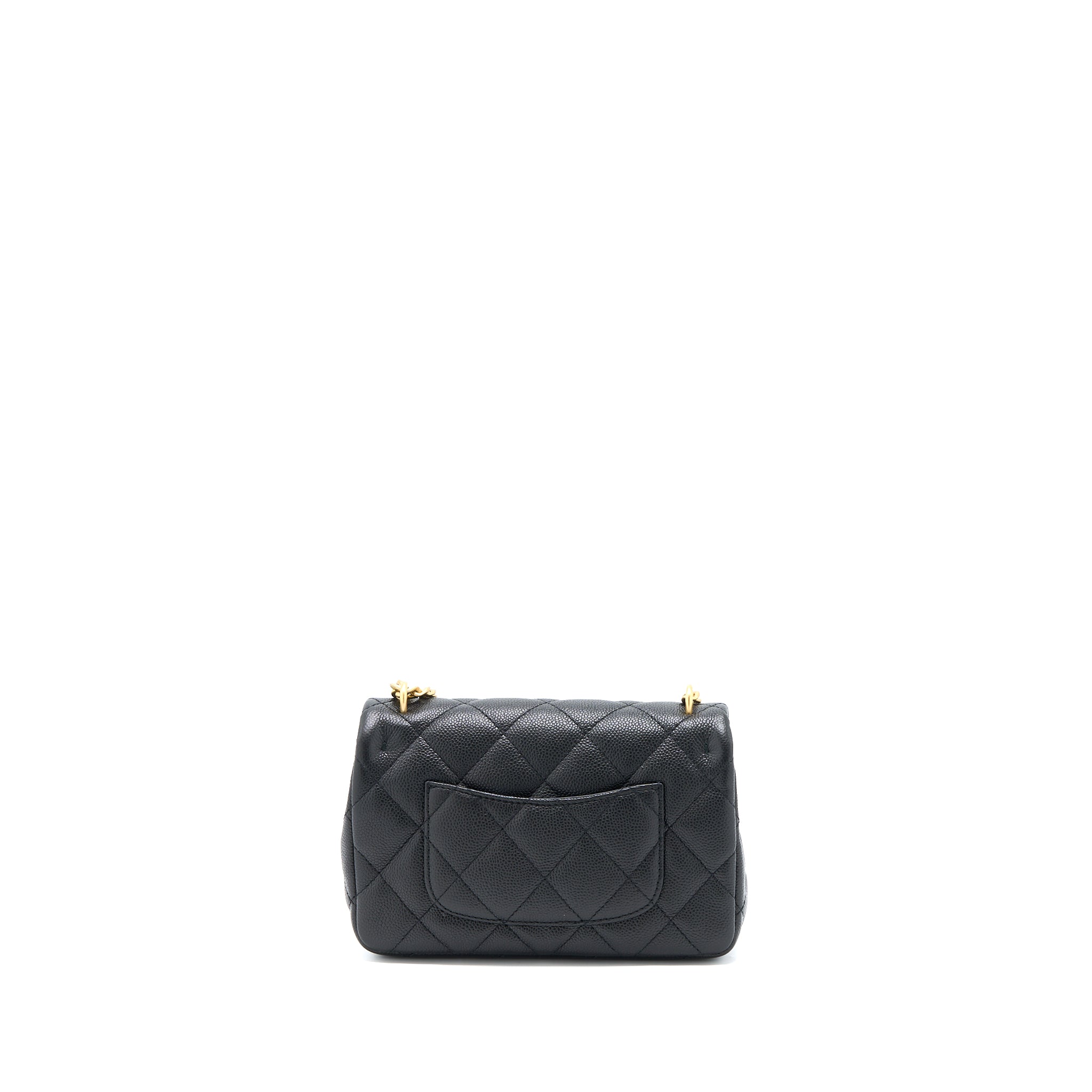 CHANEL 23P MINI COCO LOVE FLAP BAG CAVIAR BLACK GHW (MICROCHIP)