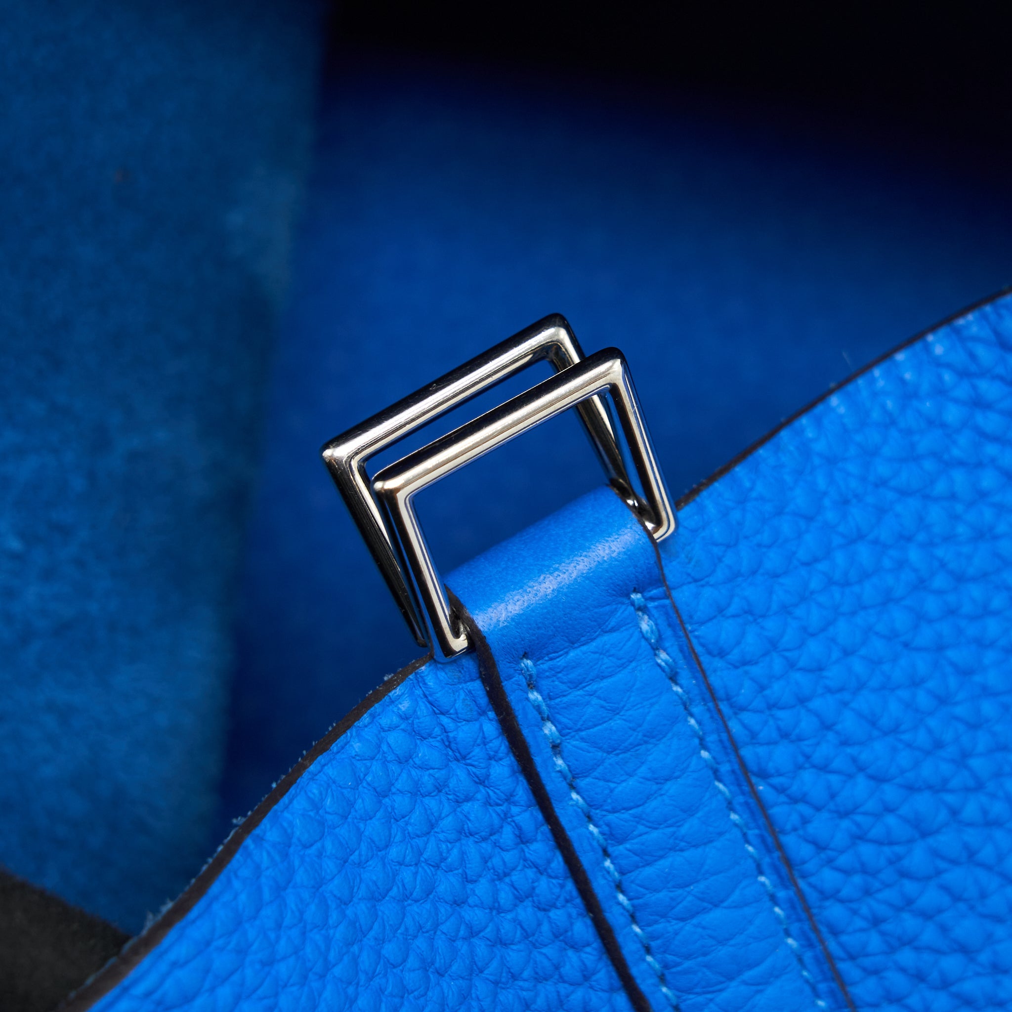 HERMES PICOTIN 22 LOCK BAG BRIGHT BLUE SHW