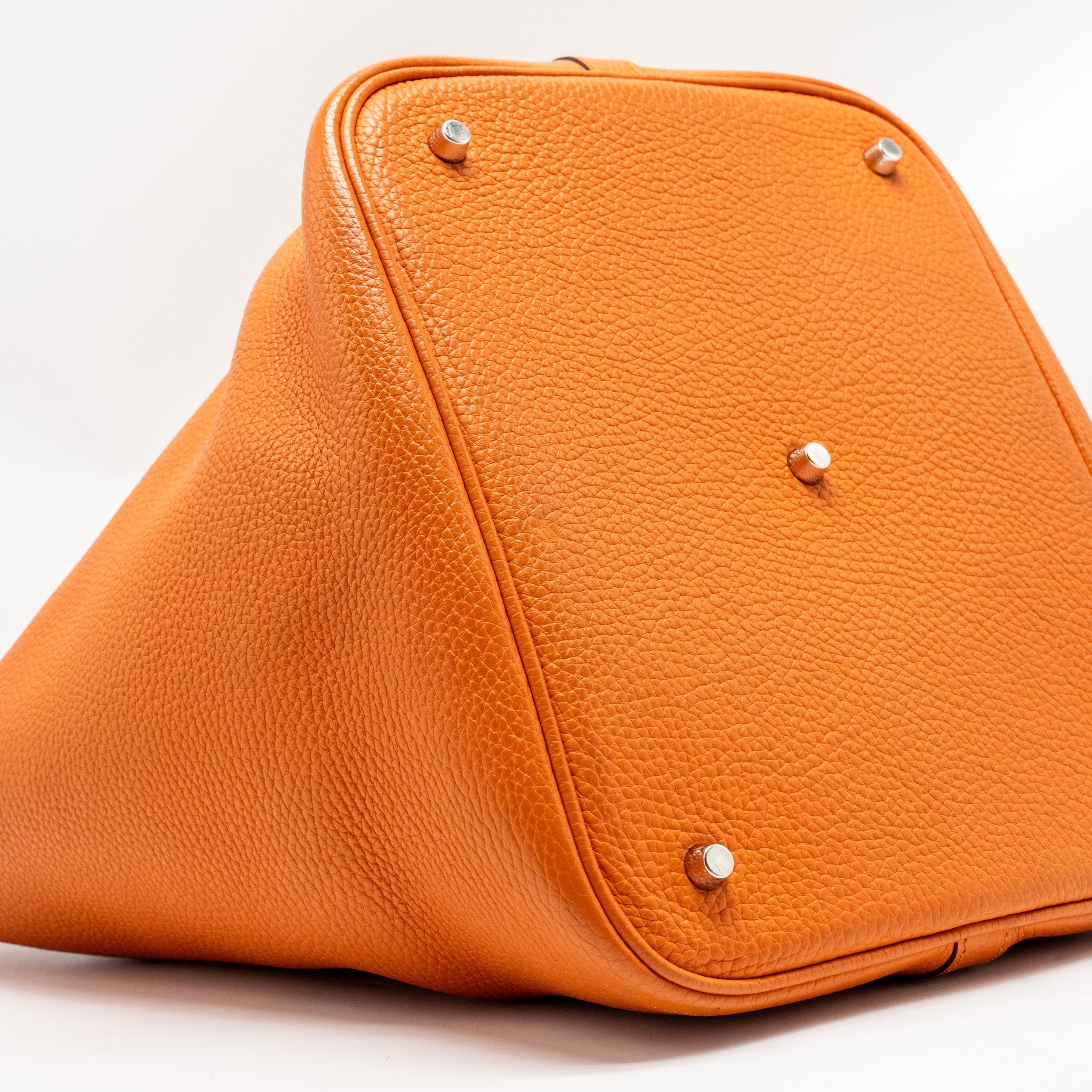 HERMES PICOTIN 26 LOCK BAG CLEMENCE ORANGE SHW