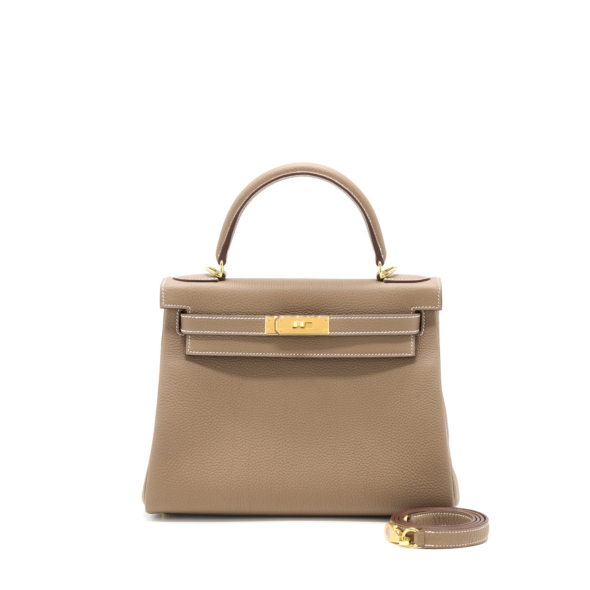 HERMES KELLY 28 TOGO ETOUPE GHW