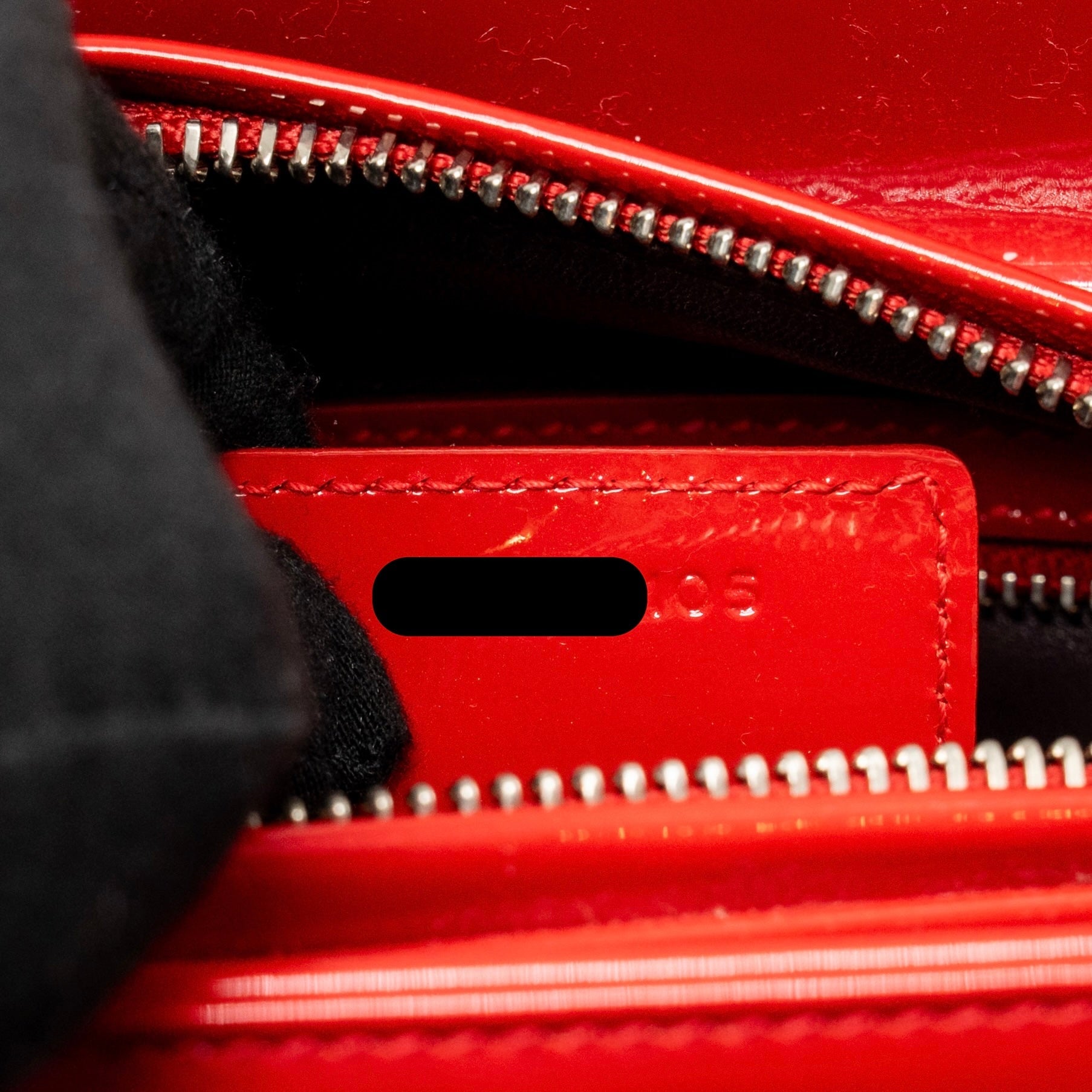 DIOR MEDIUM LADY DIOR PATENT RED SHW