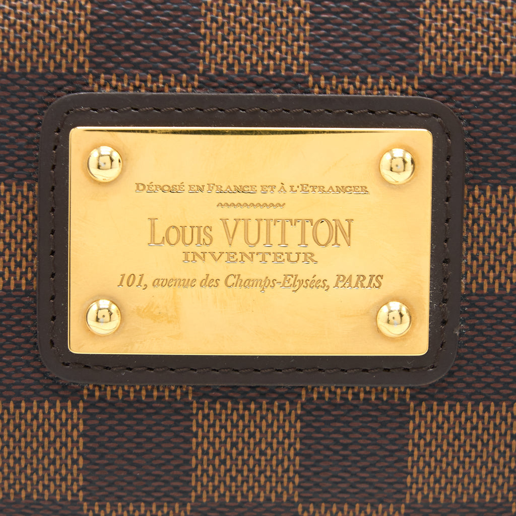 LOUIS VUITTON EVA CLUTCH DAMIER EBENE GHW