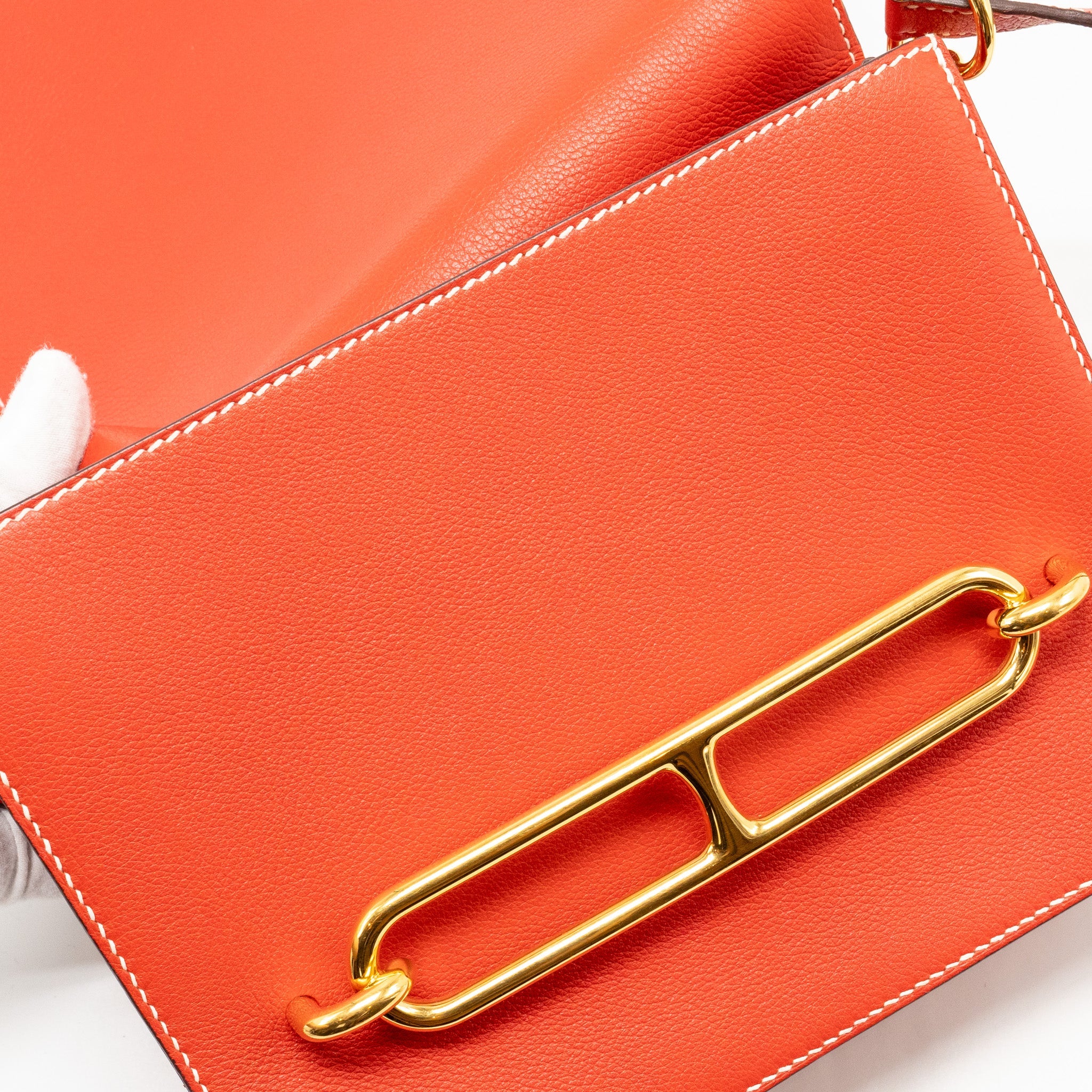 HERMES ROULIS 23 EVERCOLOR ROUGE TOMATE GHW