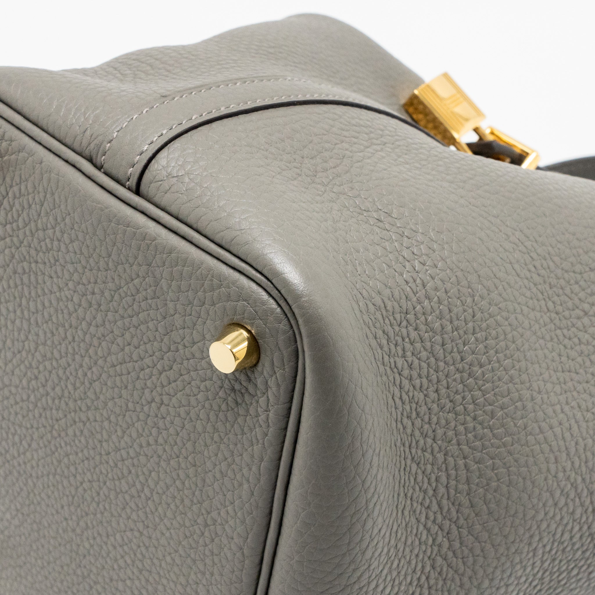HERMES PICOTIN 18 LOCK BAG CLEMENCE GRIS MEYER GHW